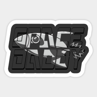 Space Daddy Rocket Ship Birthday Gift Science Fiction Shirt. Super cool oldschool Sci-Fi Ship Design 2 Sticker